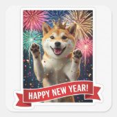 Shiba Inu Glitter Confetti Sticker (Vorderseite)