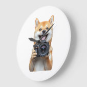 Shiba Inu Große Wanduhr (Winkel)