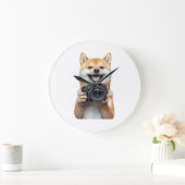 Shiba Inu Große Wanduhr (Zuhause)