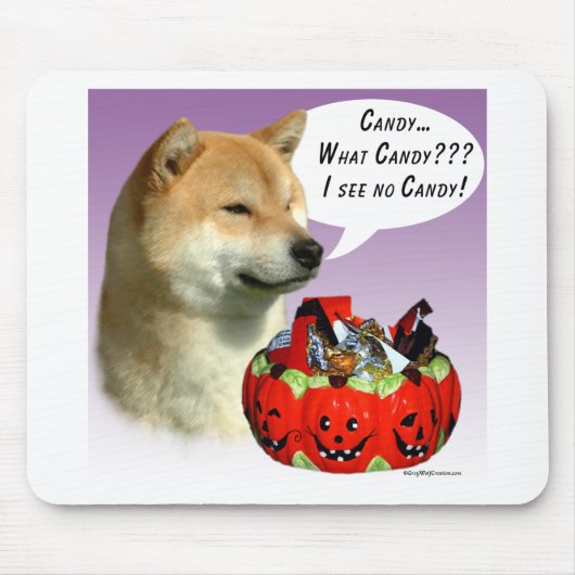 Shiba Inu Halloween Candy Mousepad (Vorne)