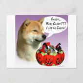 Shiba Inu Halloween Candy Postkarte (Vorderseite)