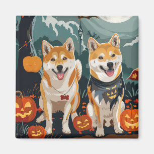 Shiba Inu Halloween Gruselig Magnet