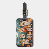 Shiba Inu Halloween Spooky Gepäckanhänger (Vorderseite vertikal)