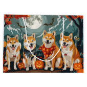 Shiba Inu Halloween Spooky Große Geschenktüte (Rückseite)