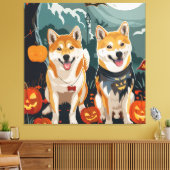 Shiba Inu Halloween Spooky Leinwanddruck (Insitu (Wohnzimmer))