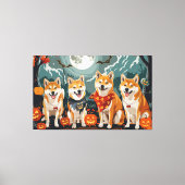 Shiba Inu Halloween Spooky Leinwanddruck (Vorderseite)
