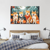 Shiba Inu Halloween Spooky Leinwanddruck (Insitu (Schlafzimmer))