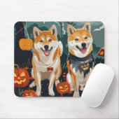 Shiba Inu Halloween Spooky Mousepad (Mit Mouse)
