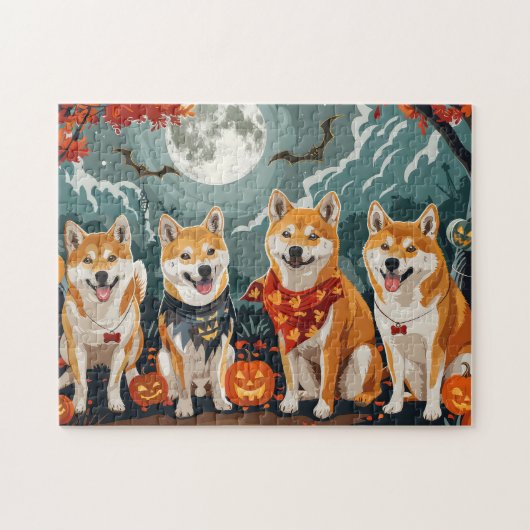 Shiba Inu Halloween Spooky Puzzle (Horizontal)