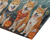 Shiba Inu Halloween Spooky Schneidebrett (Ecke)