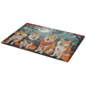 Shiba Inu Halloween Spooky Schneidebrett (Ecke)