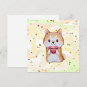 Shiba Inu hält ein Herz (Vorne/Hinten)