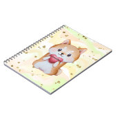 Shiba Inu hält ein Herz Notizblock (Linke Seite)