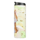 Shiba Inu hält ein Herz Thermosbecher (Nach rechts gedreht)