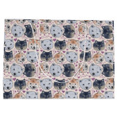 Shiba Inu Hand Gezeichnet Cartoon Head Große Geschenktüte (Rückseite)