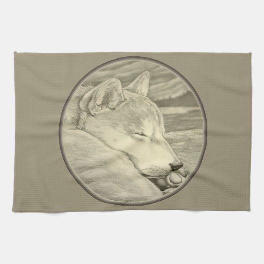 Shiba Inu Handtuch Dog Lover Art Traumwelten & Ges (Horizontal)