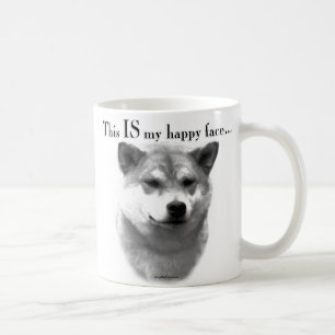 Shiba Inu Happy Face Kaffeetasse