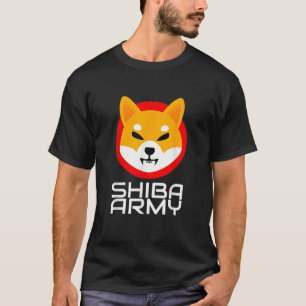 Shiba Inu Heeresmünze in Krypto wir vertrauen Toke T-Shirt