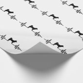 Shiba inu Herzschlag Geschenkpapier (Ecke)
