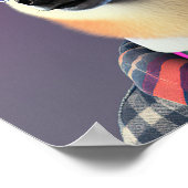 Shiba Inu Hipster Dog Poster (Ecke)