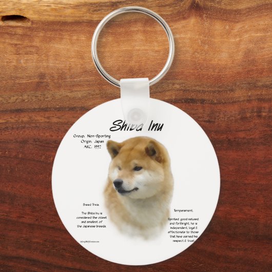 Shiba Inu History Schlüsselanhänger (Vorderseite)