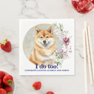 Shiba Inu Hochzeitsservietten mit Hundebild Serviette