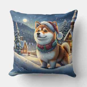 Shiba Inu Holiday Design von Rich AMeN Gill Kissen