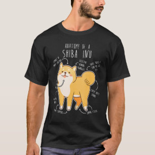 Shiba Inu Hund Anatomie Mama Roter Schibe Niedlich T-Shirt