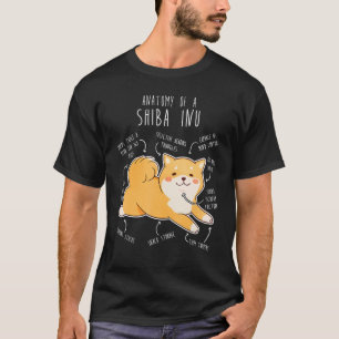 Shiba Inu Hund Anatomie Mama Roter Schibe Niedlich T-Shirt