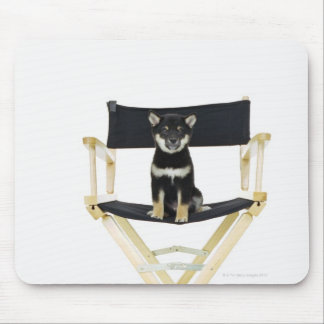 Shiba Inu Hund auf dem Stuhl des Regisseurs Mousepad