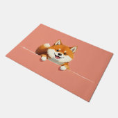 Shiba Inu Hund Fußmatte Kunst (Schrägansicht)