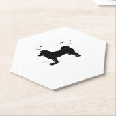 Shiba Inu Hund � Halloween Moon Silhouette Übergrö Untersetzer (angewinkelt)