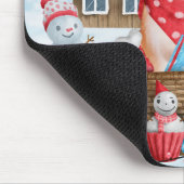 Shiba Inu Hund im Schnee Weihnachtshunde Haus Mousepad (Ecke)