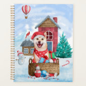 Shiba Inu Hund im Schnee Weihnachtshunde Haus Planer (Vorderseite)