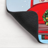 Shiba Inu Hund in Auto mit dem Weihnachtsmann Mousepad (Ecke)