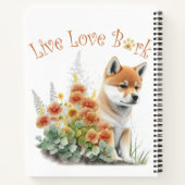 Shiba Inu Hund Mama Floral Notizblock (Rückseite)