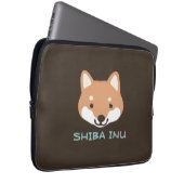 Shiba Inu Hund mit benutzerdefiniertem Text Laptopschutzhülle (Vorne Rechts)