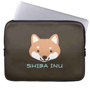 Shiba Inu Hund mit benutzerdefiniertem Text Laptopschutzhülle