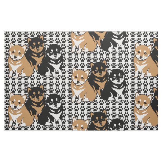 Shiba Inu Hund Rasse Fabric Stoff (Fat Quarter (45,7 x 55,9 cm))