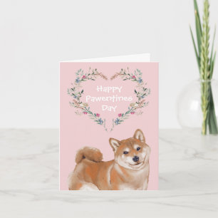 Shiba Inu Hund Valentinstag Feiertagskarte