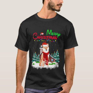 Shiba Inu Hund Weihnachtsmannmütze Weihnachten Lig T-Shirt