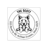 Shiba Inu Hunde Rücksendeadresse Gummistempel (Prägung)