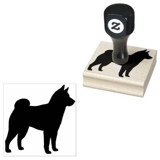 Shiba Inu Hunde Silhouette Gummistempel (Stempel)