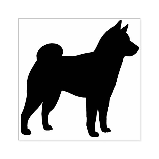 Shiba Inu Hunde Silhouette Gummistempel (Prägung)