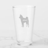 Shiba Inu Hunde Silhouette Personalisiert Glas (Rückseite)
