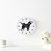 Shiba Inu Hunde Silhouette Runde Wanduhr (Zuhause)