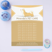 Shiba Inu Hundepflege Sitzen Baden & Grooming Flyer (Einzeln)