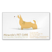 Shiba Inu Hundepflege Sitzen Baden & Grooming Magnetische Visitenkarte (Vorderseite)