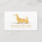 Shiba Inu Hundepflege Sitzen Baden & Grooming Terminkarte (Vorderseite)