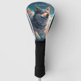 Shiba Inu Hundeschwimmen in Wasser 002 Golf Headcover